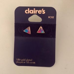 Never worn Multicolor Rose Claire’s studs